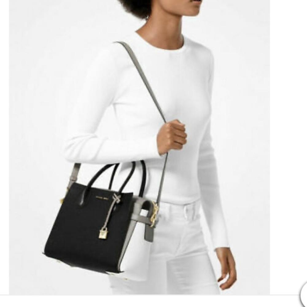 Michael Kors Mercer Pebble Leather Satchel